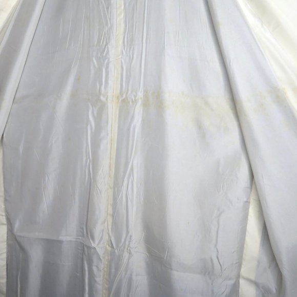 Japanese Kimono Silk Houmongi Vintage Black Multi Floral Copper Metallic 62 inch - Picture 10 of 16